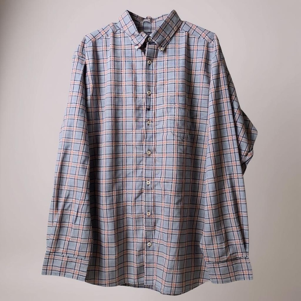 Roundtree & Yorke‎ Mens Plaid Long Sleeve XLT